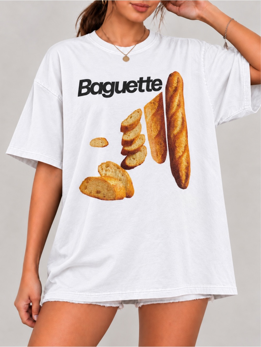 Baguette Bread Graphic Tee French Foodie Unisex T-shirt
